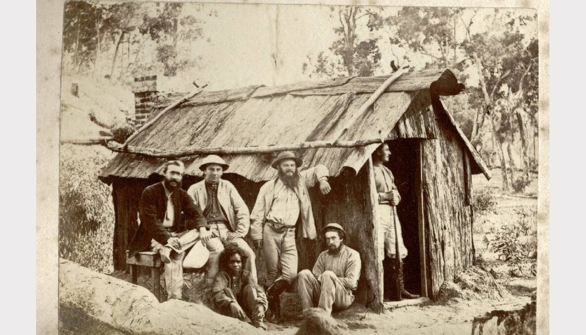 Bush life in early Ballarat. SOURCE: GOLD MUSEUM, SOVEREIGN HILL.