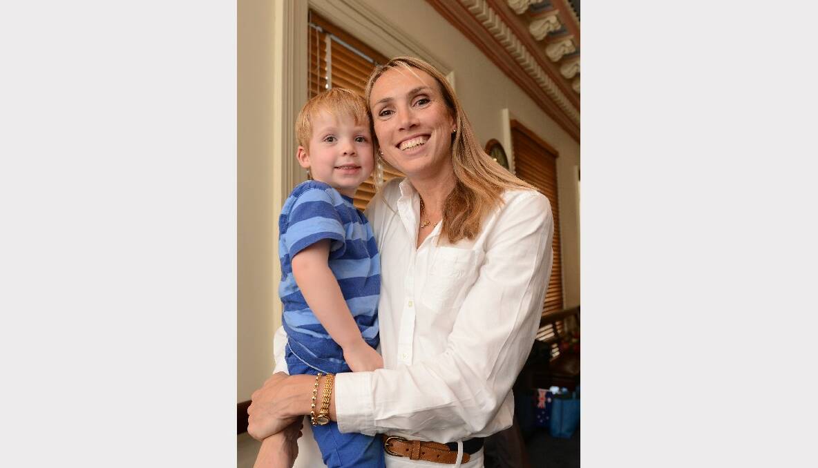 Olympian Tamsin Hinchley with her son Arley Hinchley. PICTURE: ADAM TRAFFORD.