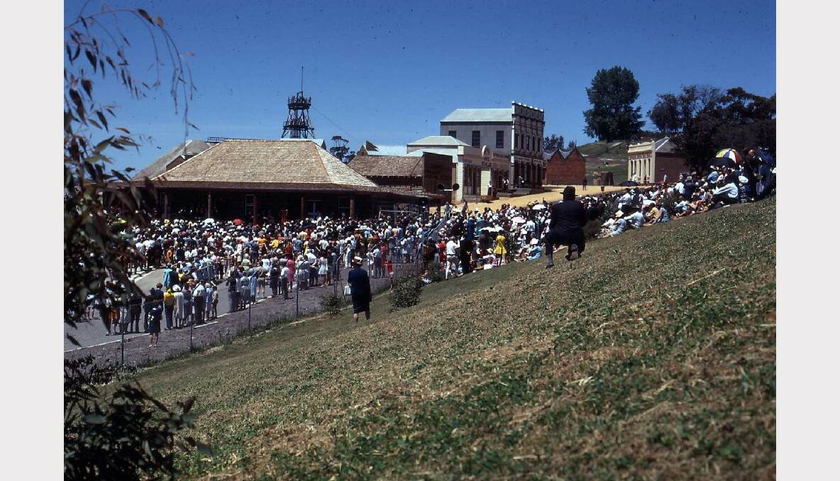 The opening of Sovereign Hill in the 1970s. SOURCE: GOLD MUSEUM, SOVEREIGN HILL.