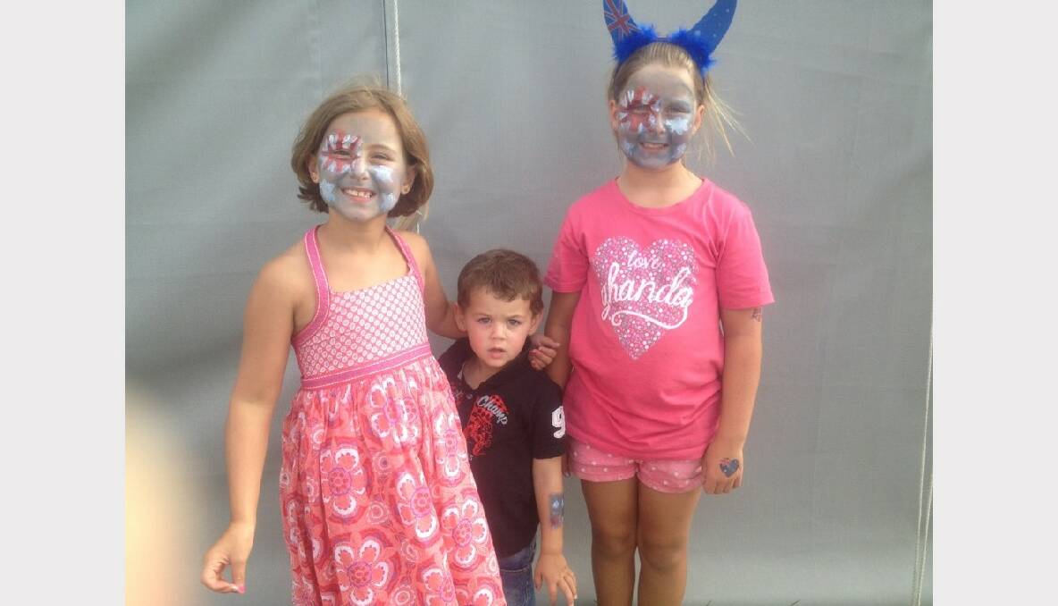 Mackenzie, Jaxon and Rebecca enjoying Australia Day 2013. Submitted by Helen Bilston.