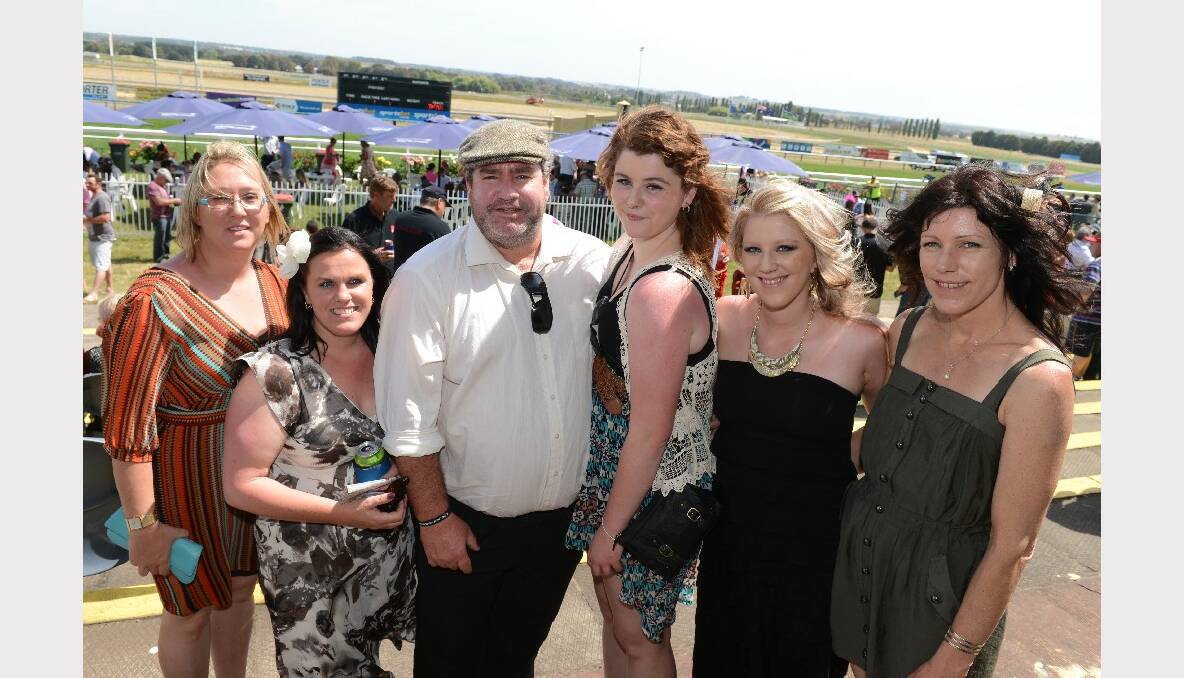 Sara McConnell, Beckie Campbell, Rhys Tweddle, Kahli Russell, Hannah Russell and Lisa McDonald from Ballarat. PICTURE: KATE HEALY.