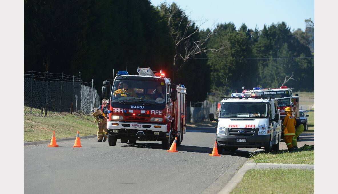 Firefighters called to the scene of a grassfire at Canadian. PICTURES: KATE HEALY.