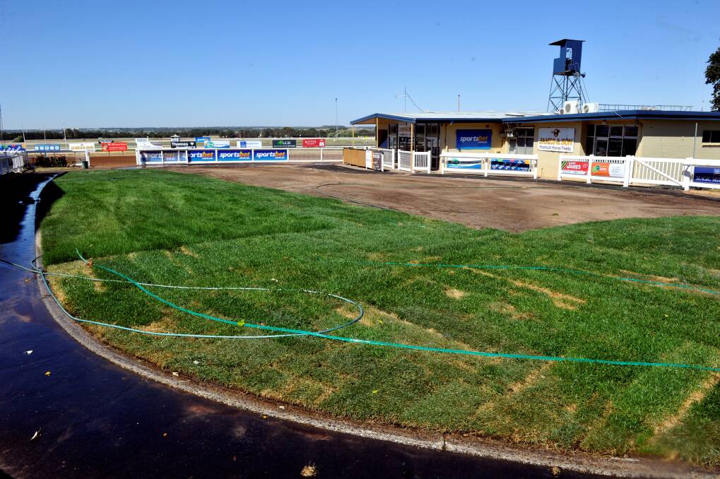The mounting yard is also getting a facelift with new turf.
