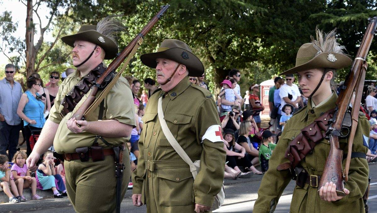 Creswick RSL Light Horse Troop at The Courier Begonia Parade. PICTURE: JEREMY BANNISTER
