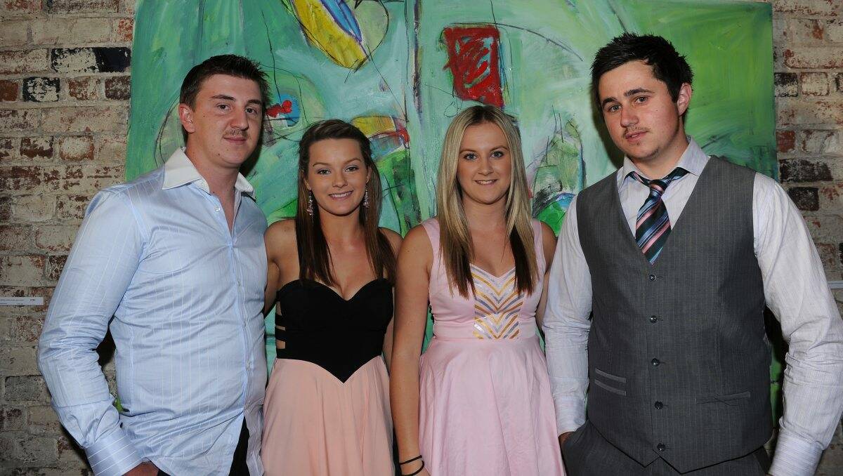 Daniel Digney, Chloe Rowlings, Katelin Kirsteuer and Nathan Duggan at Hairdressing and Beauty 2013 Student Achievement Awards. 