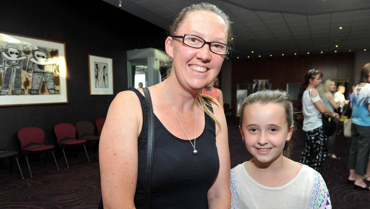 Jody Barclay and 9 year old Sharne Barclay at the concert. PIC: Lachlan Bence