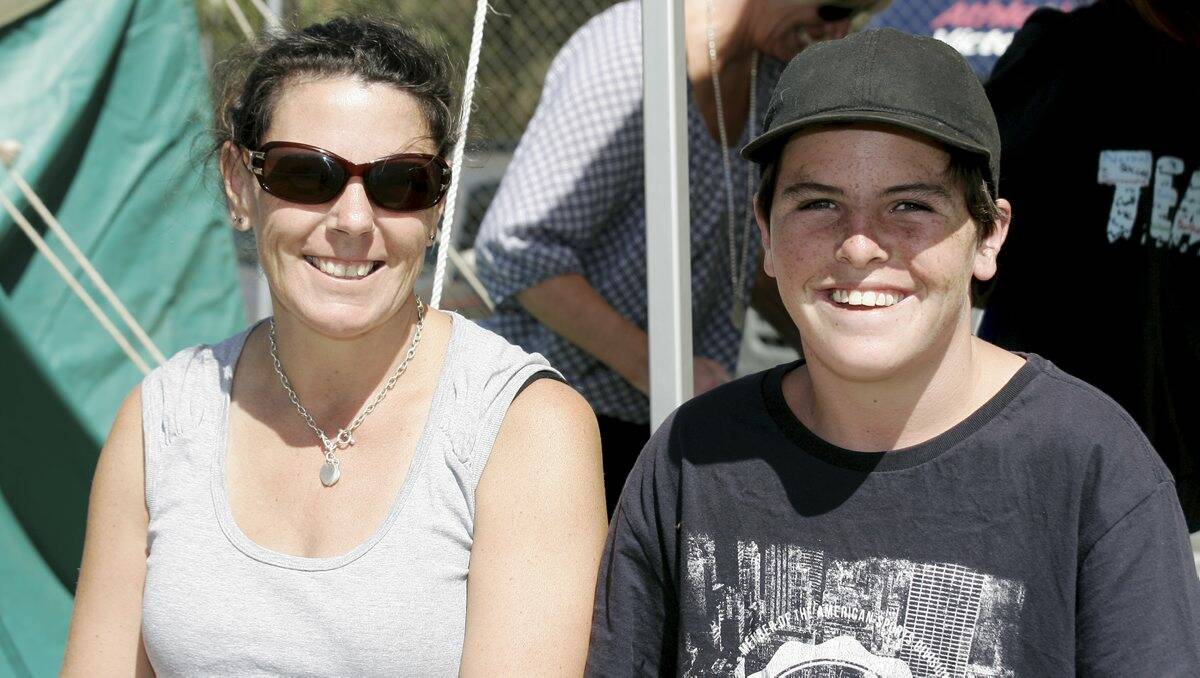 Annette Devereaux, Nick Loughnan at the Vic Country Track and Field Championships.
