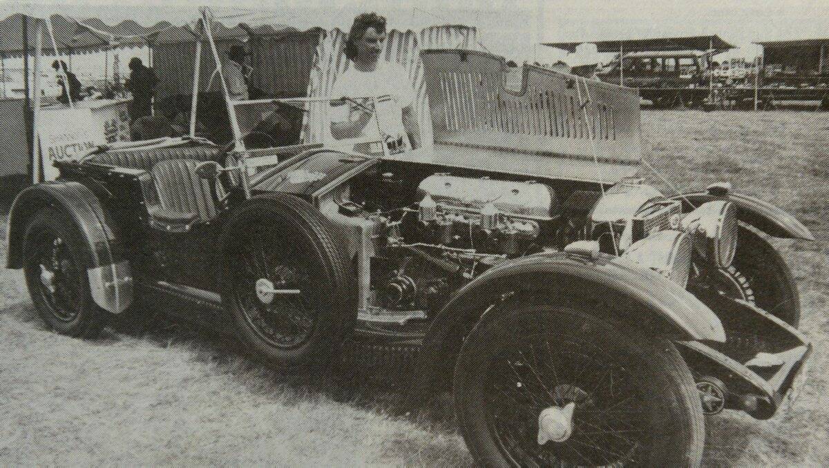 Year 1990 - First year.  Bill McLatchie admires a $70,000 1930 Invicta owned by Shannons Insurance. Car was one of only two in Australia and 56 in the world at the time.