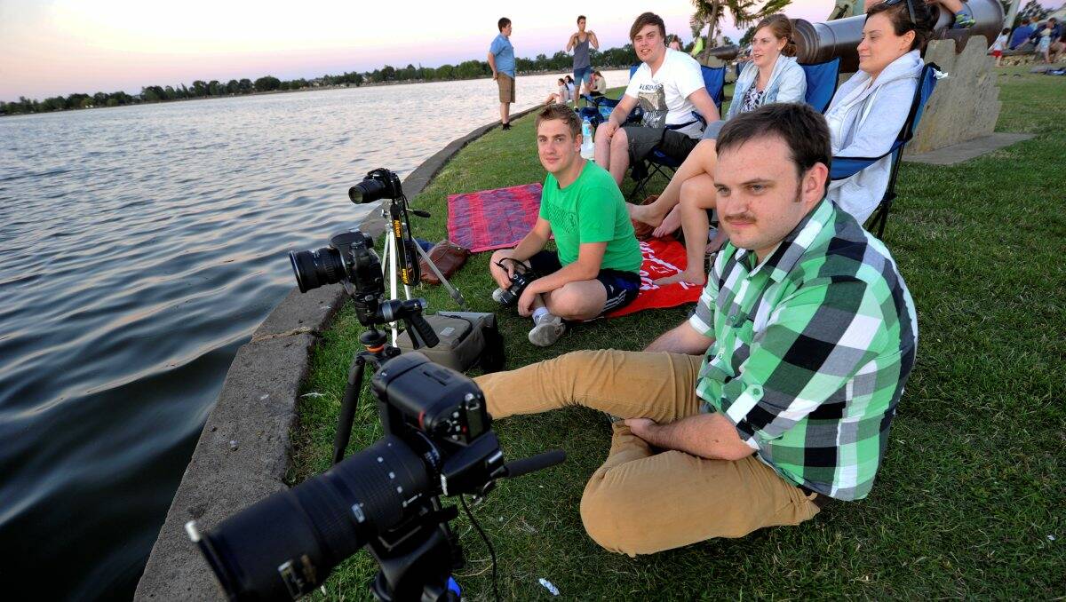 Tray Prollius, Josh Firman at Australia Day celebrations around the lake.