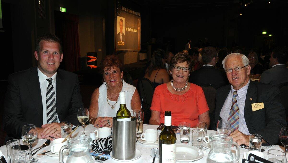 Cameron Vallance, Carmel Baily, Pauline Murphy, Morgan Murphy at sportsperson of the year awards.