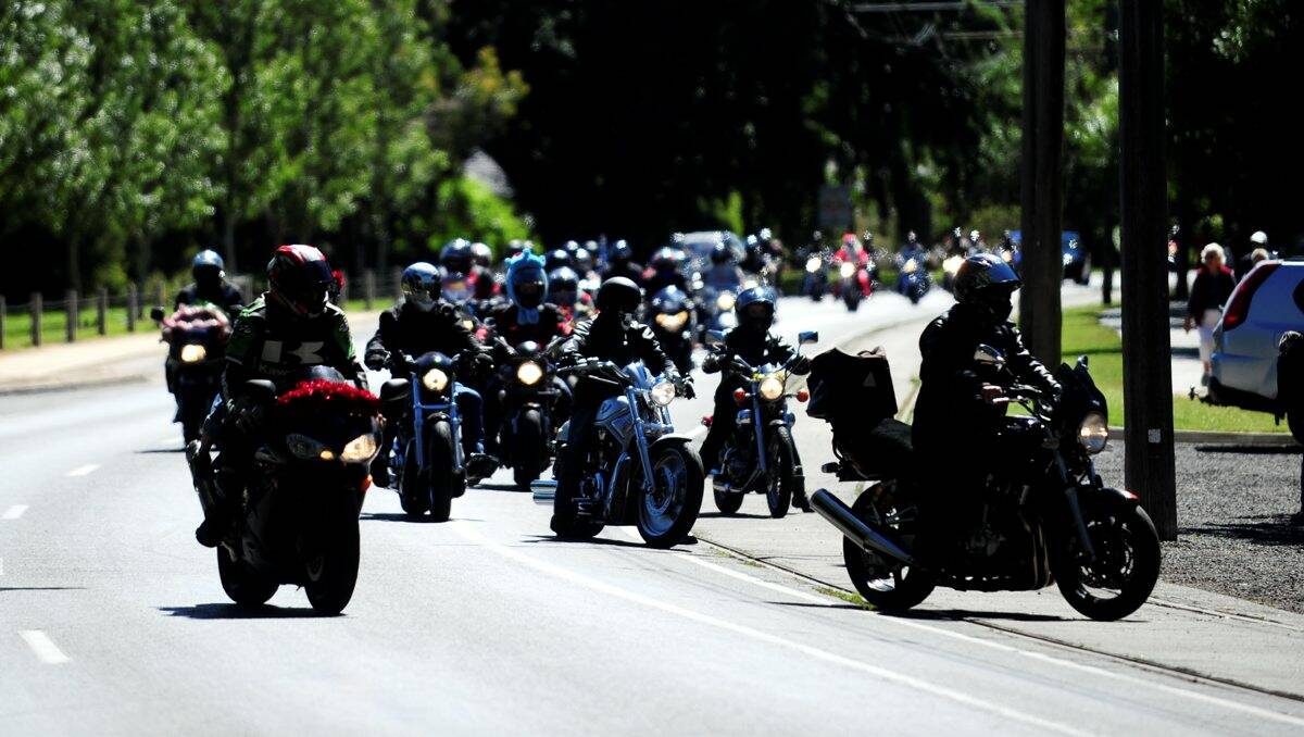 The Central Highlands Ulysses Christmas Appeal Toy Run snaked its way through Ballarat at the weekend. PIC: Jeremy Bannister