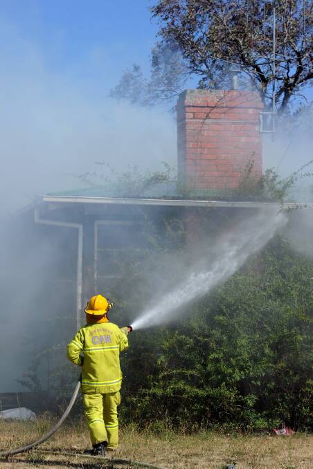 This home in Wendouree was damaged by fire at the weekend. PIC: Justin Whitelock