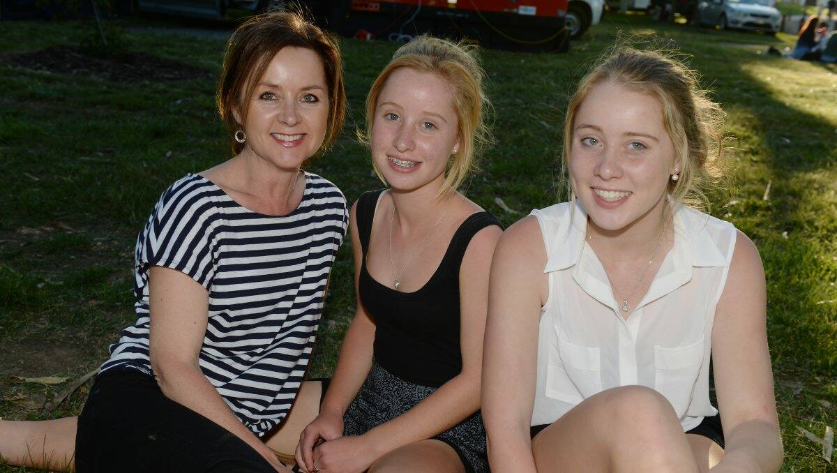 Joanne White, Abbey White, 14, and Hannah White, 16 from Ballarat