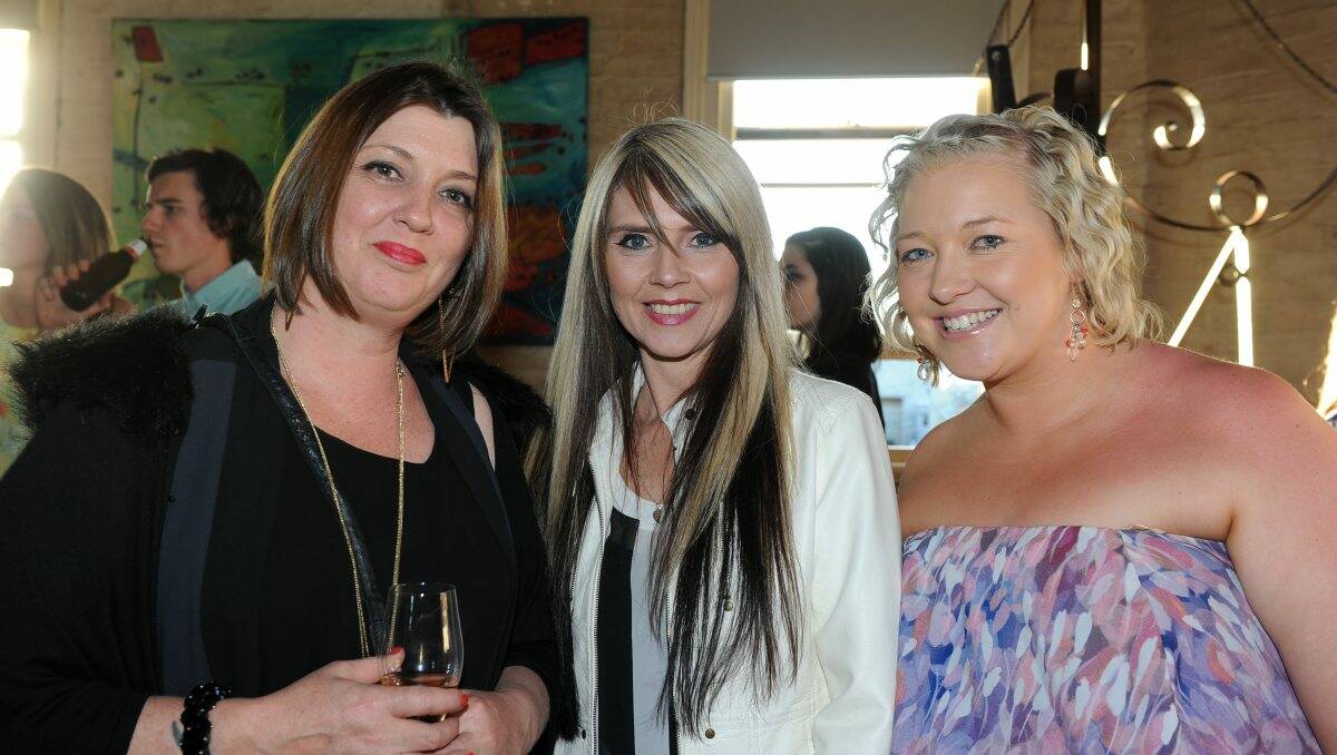 Thea Burns, Cindy Williamson, Celeste Burns at Hairdressing and Beauty 2013 Student Achievement Awards. 