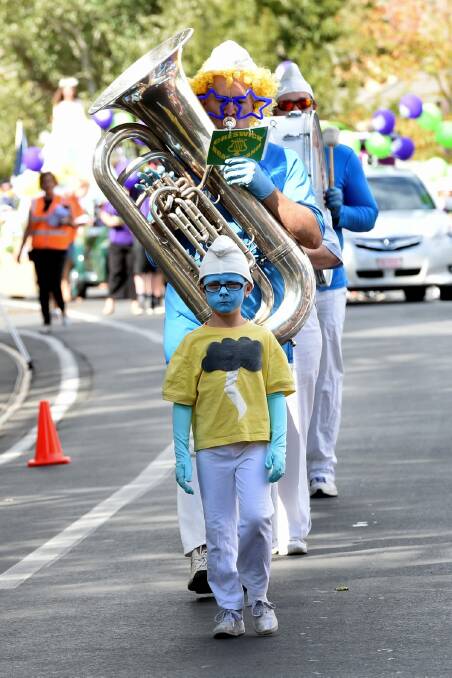 The Creswick Brass Band at The Courier Begonia Parade. PICTURE: JEREMY BANNISTER