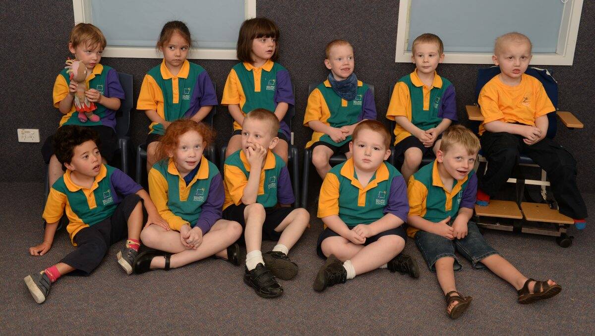 Ballarat Specialist School. Back- Hunter, Abigail, Gemma, Calyb, Alex and Cooper Front- Amy, Bonita, Toby, Brody and Noah
