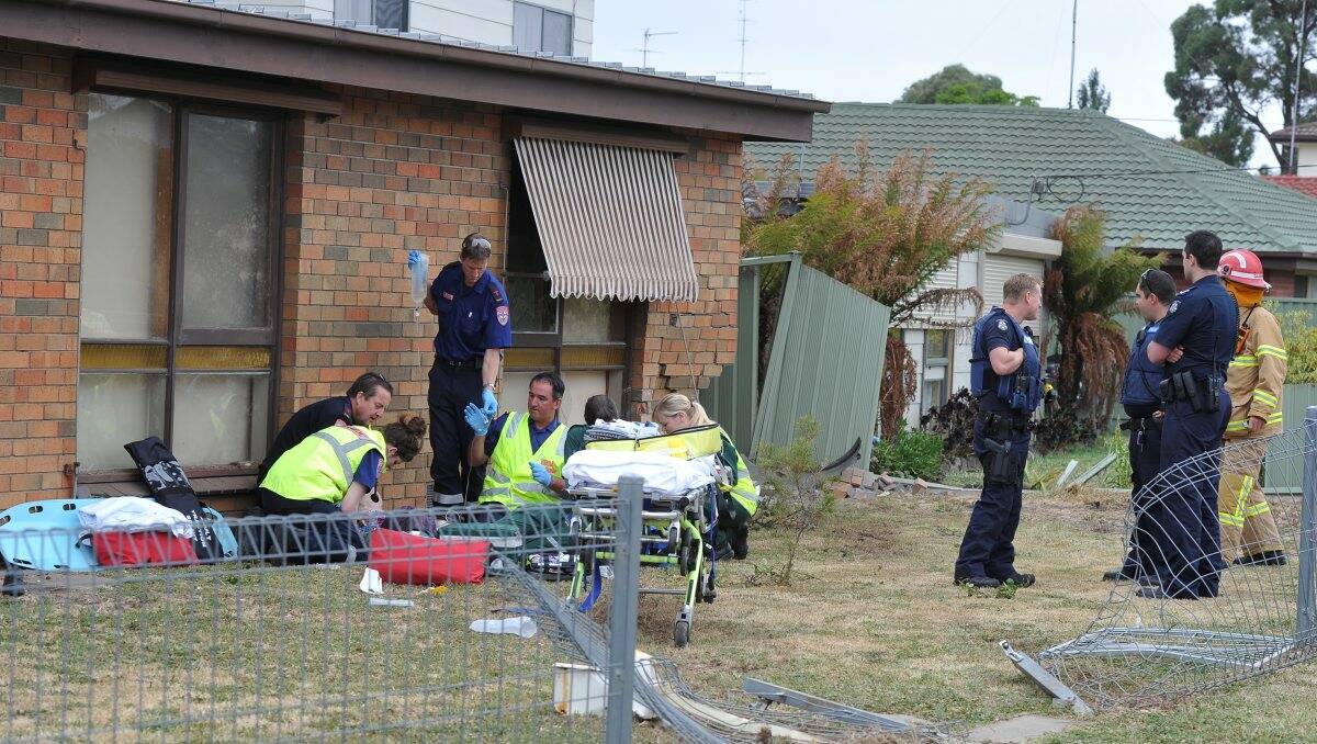 The scene on January 29 when April was struck by a car while walking to school. Picture: Lachlan Bence