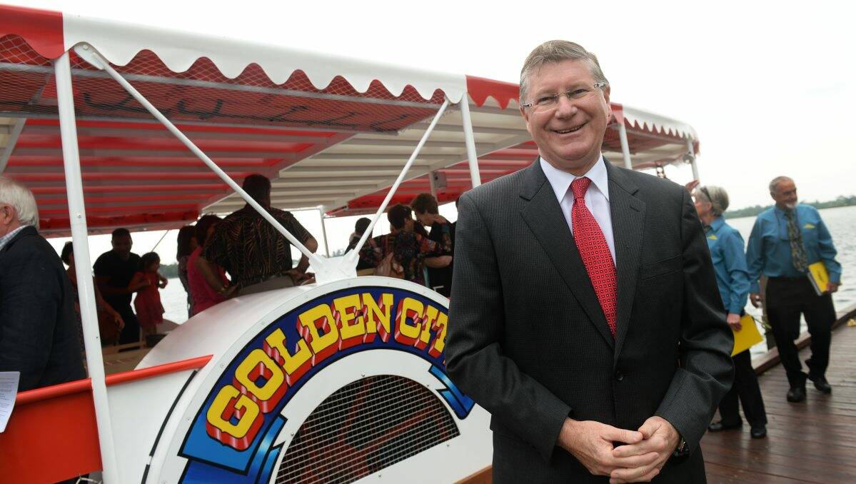 Premier Denis Napthine at the Golden City's launch today