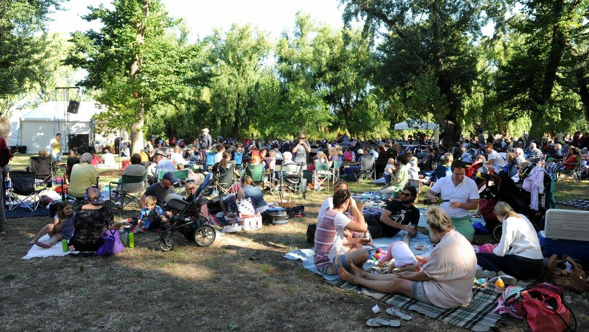Thousands enjoy the final Summer Sundays session on Lake Wendouree's foreshore. PIC: Justin Whitelock