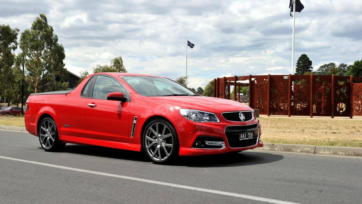 The new VF Commodore Ute SSV . Picture: Jeremy Bannister