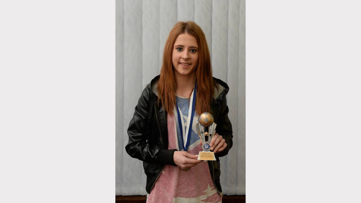u16 Girls - Goalkicking & Best & Fairest Award - Taylor Robertson - Vikings. PHOTO: ADAM TRAFFORD