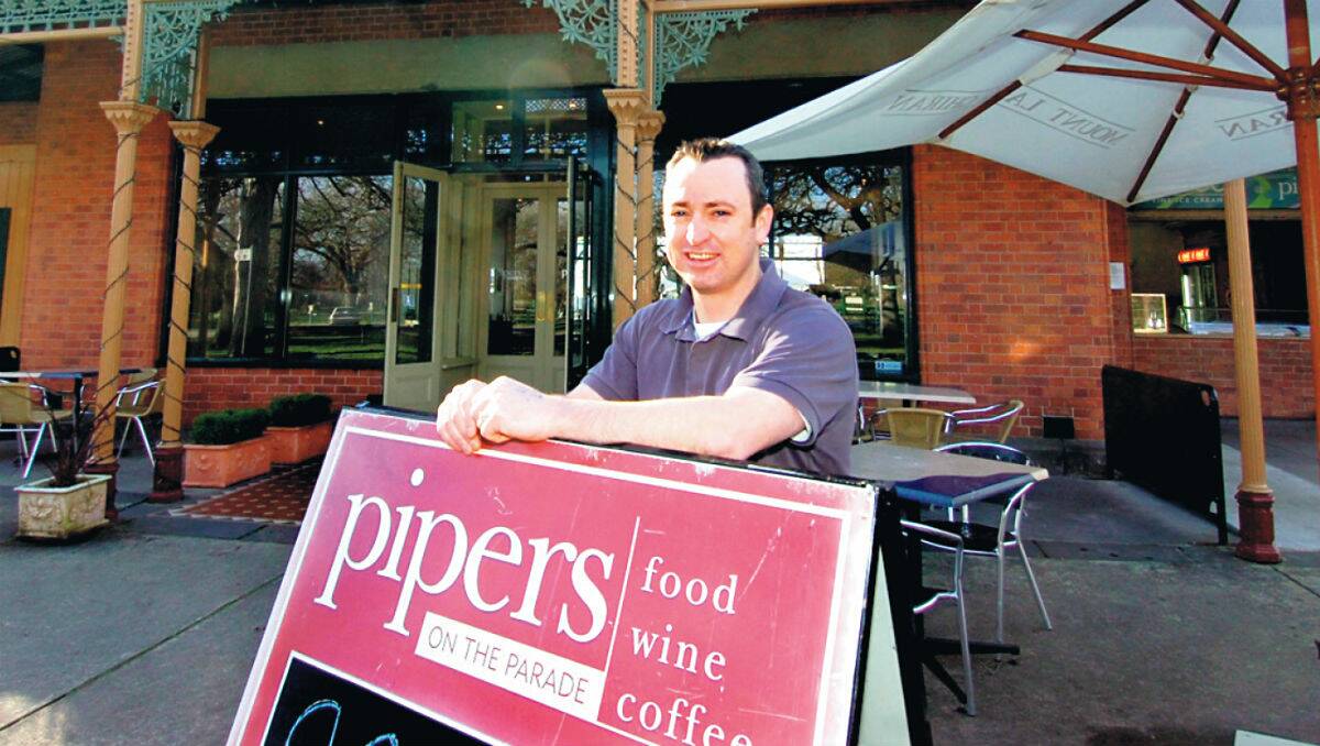 Pipers By The Lake owner Jamie Winton pictured launching the restaurant in 2007. PICTURE: THE COURIER