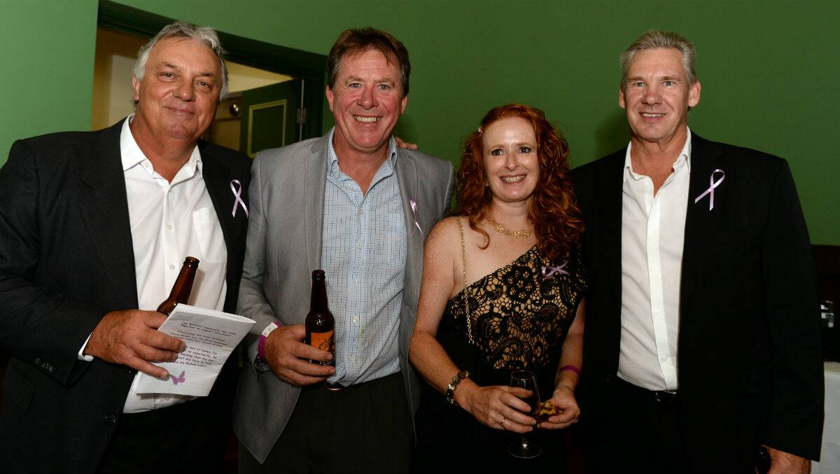 Les Smolen, Greg Walsh, Frances Edwood and Colin Young at the fundraiser for Aron Siermans. PICTURE: KATE HEALY 