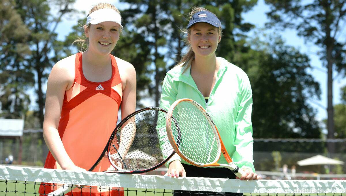 Sacha McDonald and Laura McDonald from Wimmera at the Tennis Championships. PICTURE: KATE HEALY