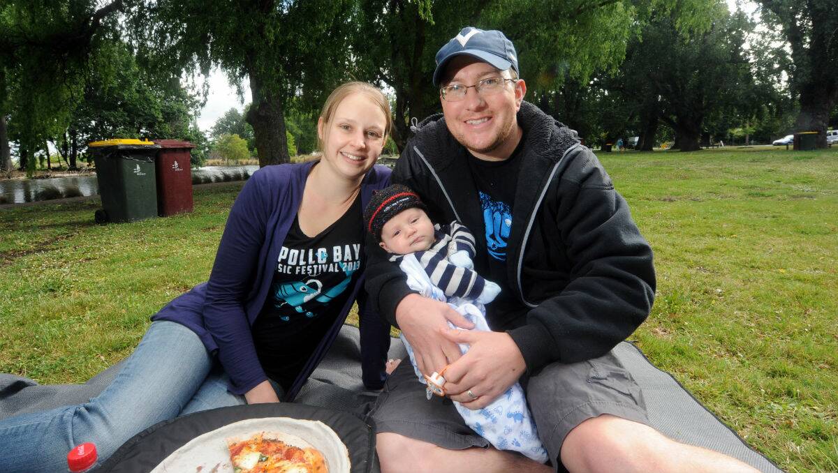 Ben Mitchell with eight-week-old Cassie Thomas. PICTURE: JUSTIN WHITELOCK