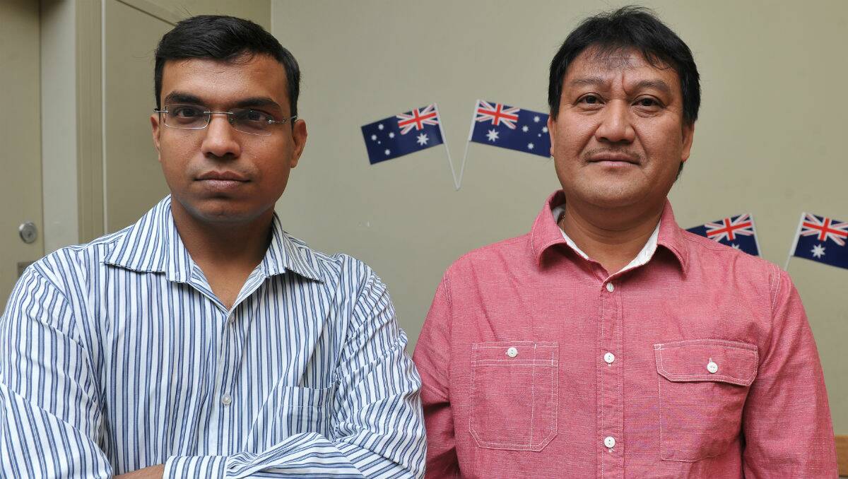Tusharkumar Patel and Johnny Aquino. PICTURE: LACHLAN BENCE