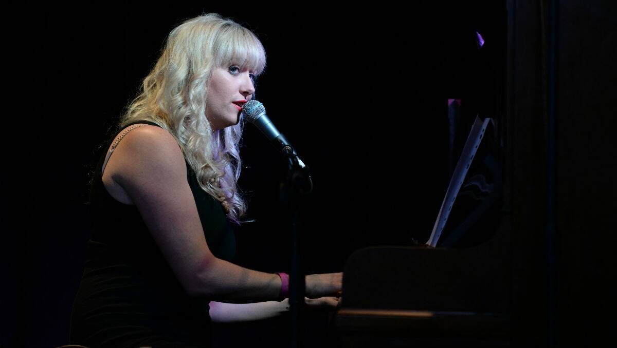 Emmy Bryce performs at the fundraiser for Aron Siermans at the Mechanics Institute. PICTURE: KATE HEALY 