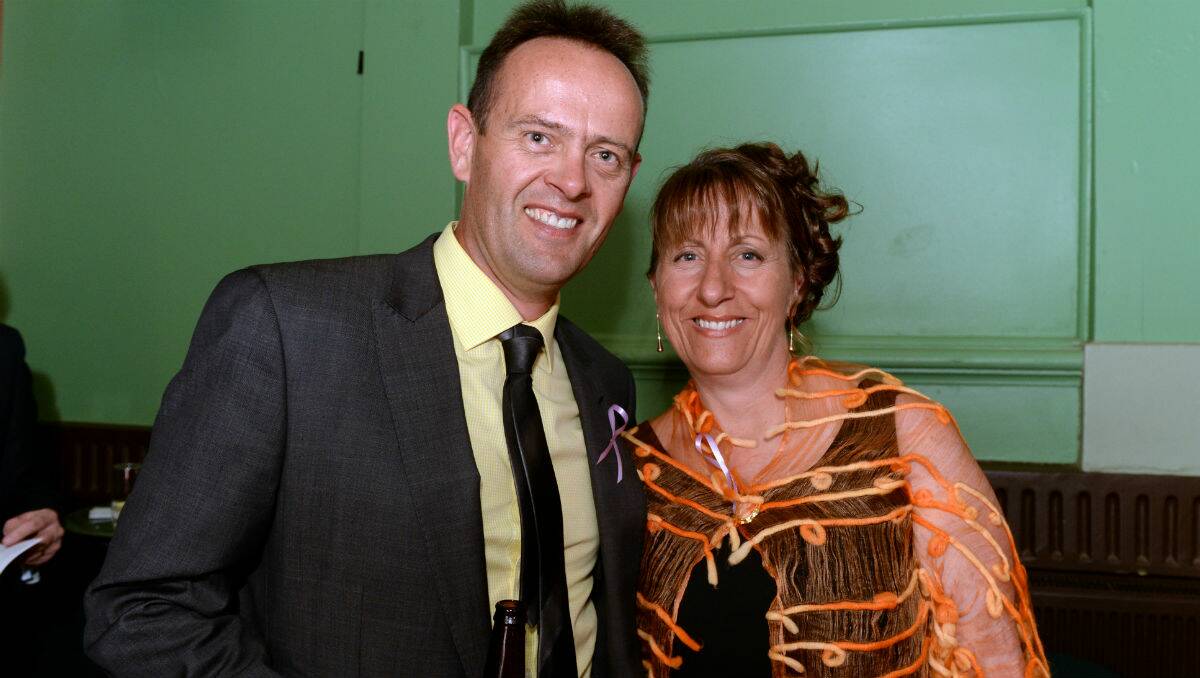 Glenn Palmer and Cathy Caruso-Robinson at the fundraiser for Aron Siermans. PICTURE: KATE HEALY 