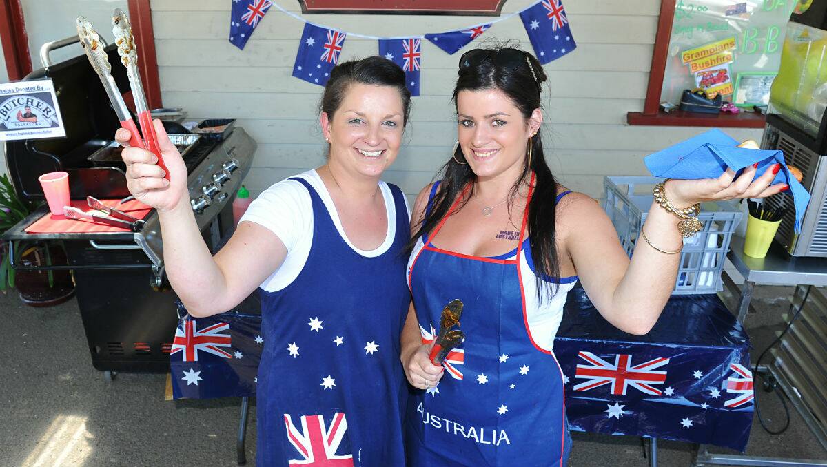 Jenna O'Hallaron and Lauren Fisher at the Gordon General Store. PICTURE: LACHLAN BENCE