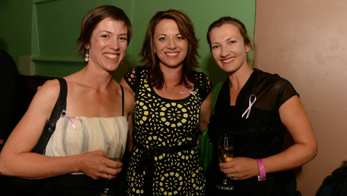 Tennille Ussher, Karina Palmer and Linda McKenna at the fundraiser for Aron Siermans. PICTURE: KATE HEALY 