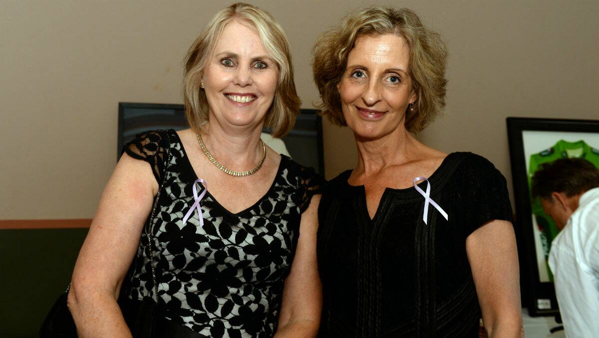 Julie McMahon and Natalie Morrison at the fundraiser for Aron Siermans. PICTURE: KATE HEALY 