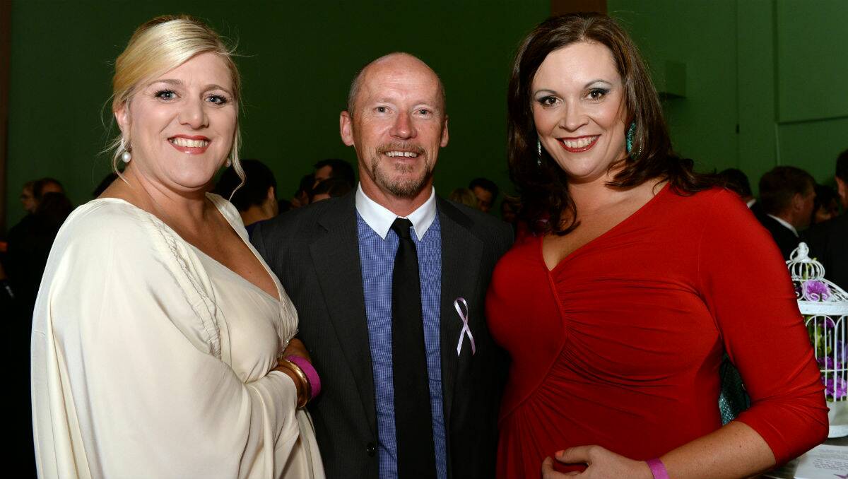 Virginnia and Nicholas Robson with Tracey King at the fundraiser for Aron Siermans. PICTURE: KATE HEALY