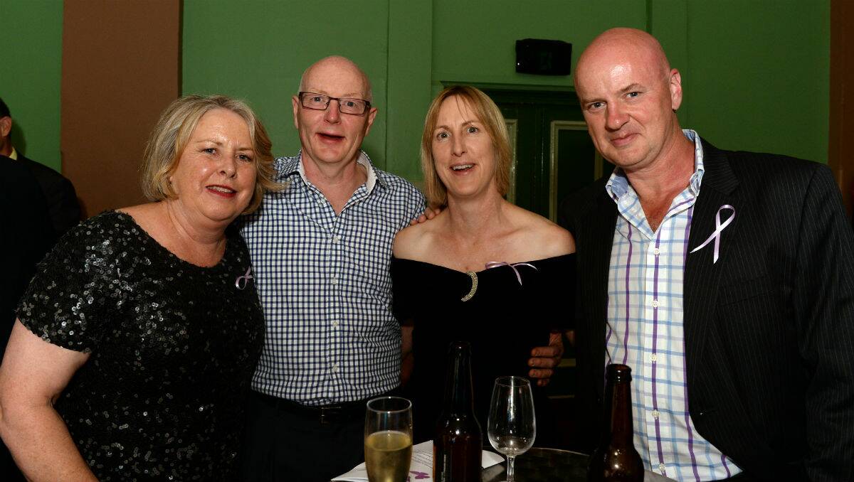 Marion Lawson, Jan Mortensen, Linda Blake and Andrew Lawson at the fundraiser for Aron Siermans. PICTURE: KATE HEALY 