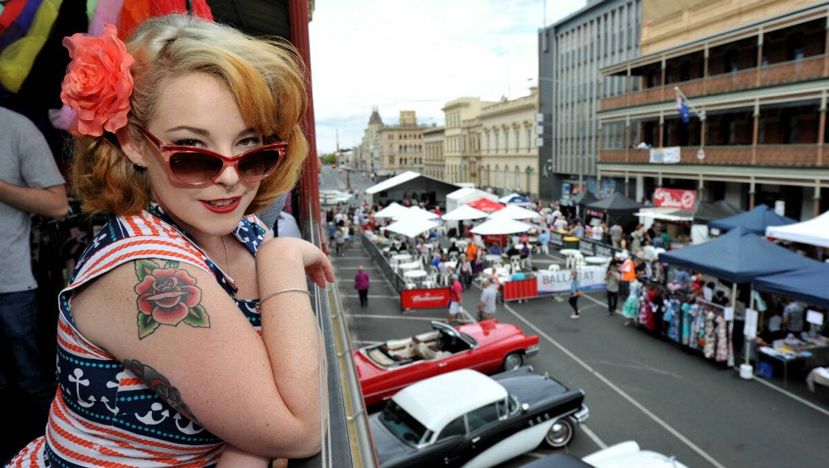 Jacqui Watts at the Ballarat Beat Rockabilly Festival. PICTURE: JEREMY BANNISTER
