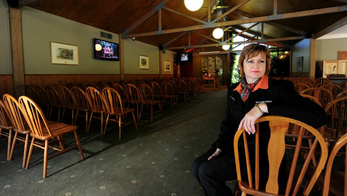 Paula Tobin, owner and manager at Peter Tobin Funerals Ballarat. PICTURE: JEREMY BANNISTER