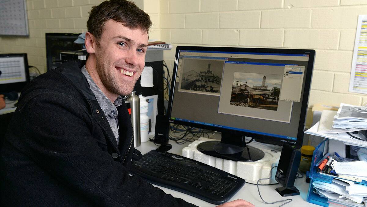 Photographer Adam Trafford, who set about recreating photos from the book Ballarat & District 1901. PICTURE: KATE HEALY