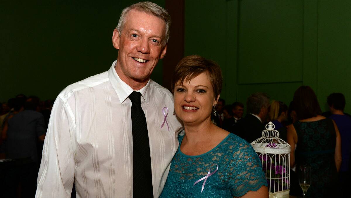 Brian Carvery and Lyndelle Newey at the fundraiser for Aron Siermans. PICTURE: KATE HEALY 