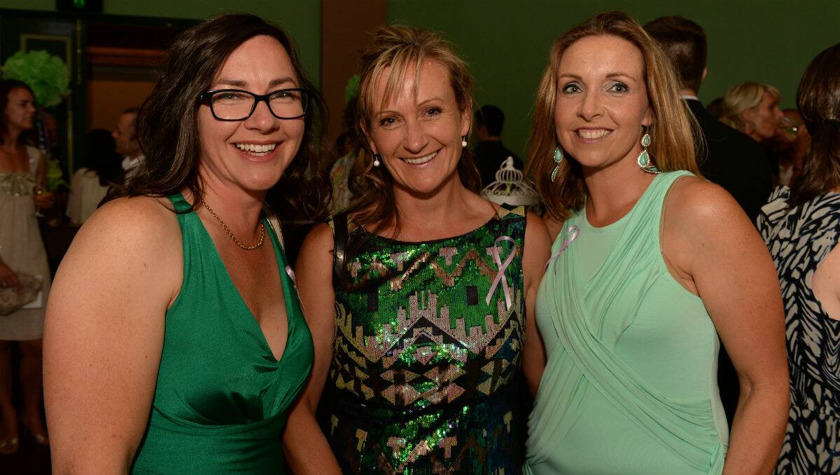 Joanne Stevens, Joylene Fletcher and Hayley Douglas at the fundraiser for Aron Siermans. PICTURE: KATE HEALY 