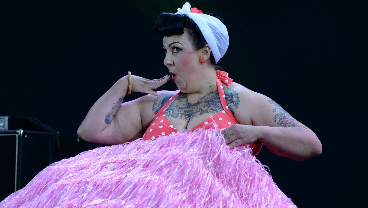 Broad Betty competing in the Miss Ballarat Beat Pinup pageant. PICTURE: KATE HEALY