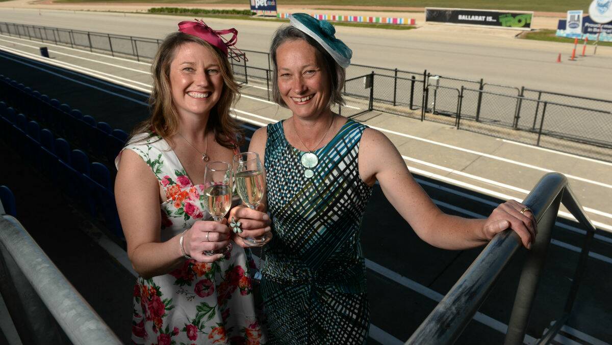 Virginia Mahony and Heather McBean at the FECRI fundraiser at the trotting club. PICTURE: ADAM TRAFFORD