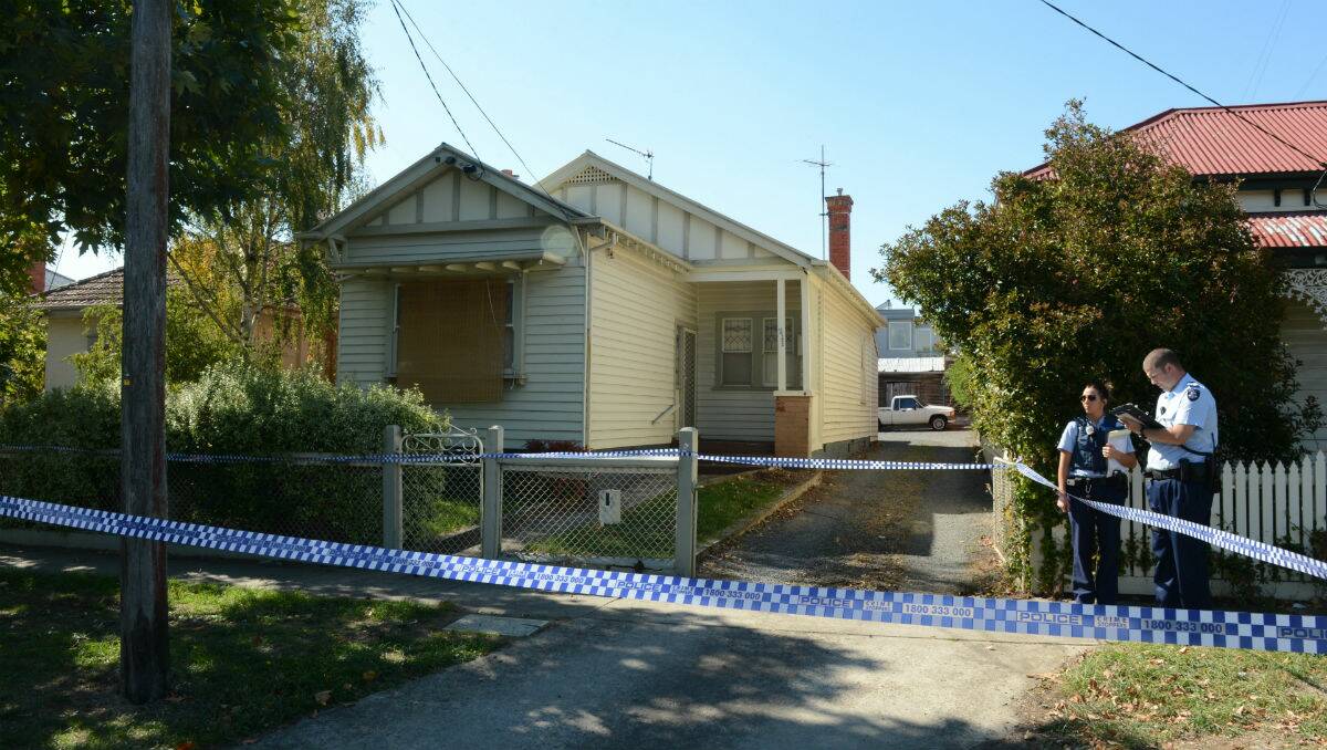 Police have cordoned off two properties on Doveton Street South. PICTURE: ADAM TRAFFORD