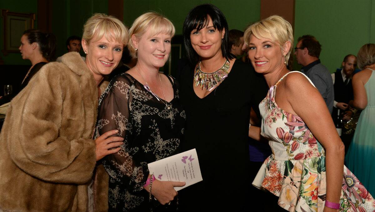Letitia Kavanagh, Gina Costigan, Monique Stephen and Victoria Armstrong at the fundraiser for Aron Siermans. PICTURE: KATE HEALY 