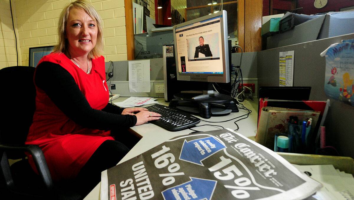 The Courier journalist Kim Quinlan, who has led our campaign against family violence. PICTURE: JEREMY BANNISTER