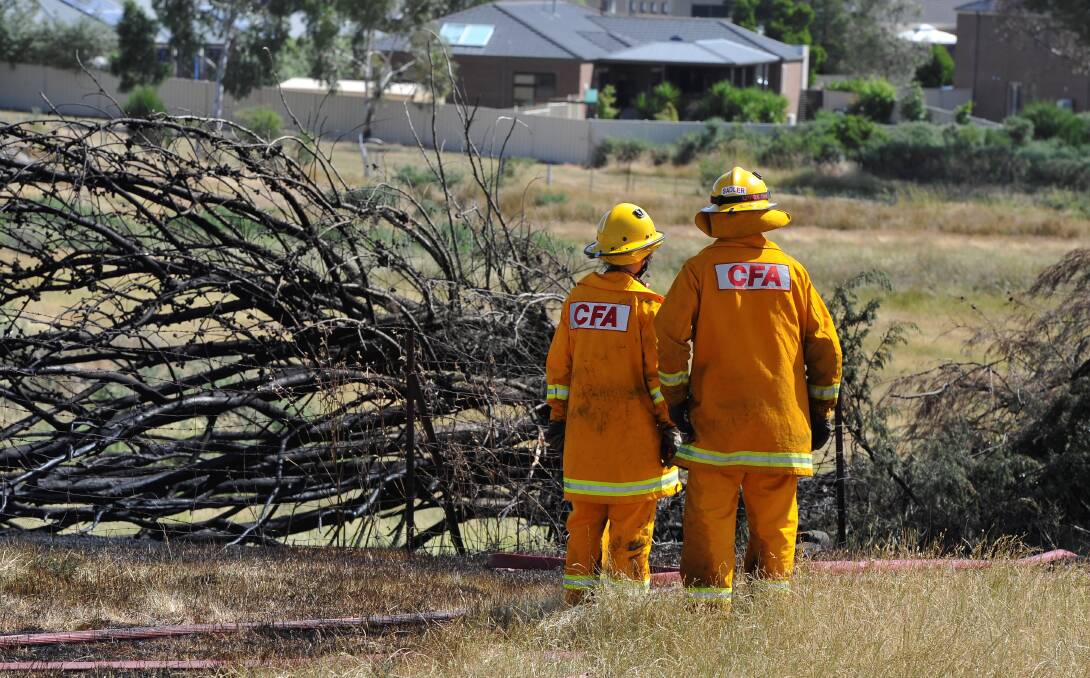 A grassfire in Canadian required the attendance of the CFA this afternoon. PIC: Lachlan Bence