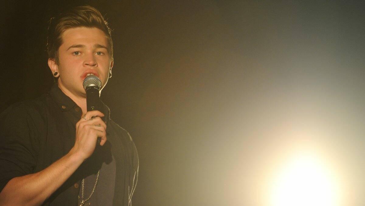 X Factor winner Reece Mastin performs in Ballarat.