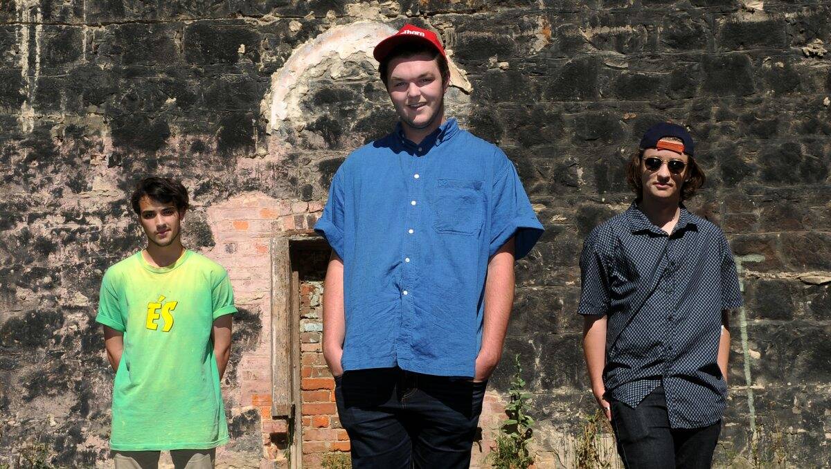 Dylan Young, Cam Swanson and John Knight of Ballarat band Bel Air. PICTURE: JUSTIN WHITELOCK